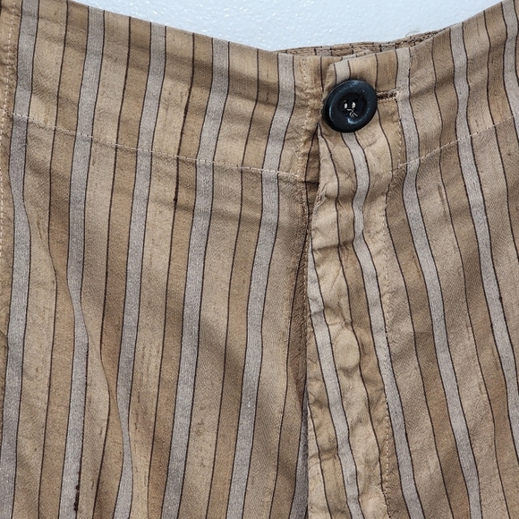 Shack Incorporated Women's 100% Silk Stripes Straight Leg Pants - L - Picture 4 of 6